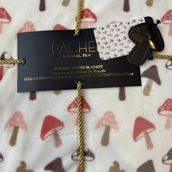 Rachel Roy Sily Soft MUSHROOM Blanket Full/ Queen 90×90 - Picture 1 of 5